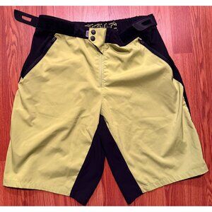 Zoic Mountain Biking Shorts Mens XL 11" Green Lightweight Stretch